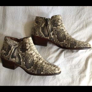 Sam Edelman Snakeskin Petty Ankle Bootie